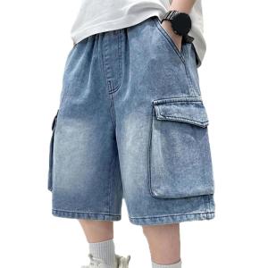 子供 ハーフパンツ 男の子 夏 デニムパンツ 5分丈 短パン ジーパン ゆったり 半ズボン カジュアル キッズ夏服 ウエストゴム ゆったり