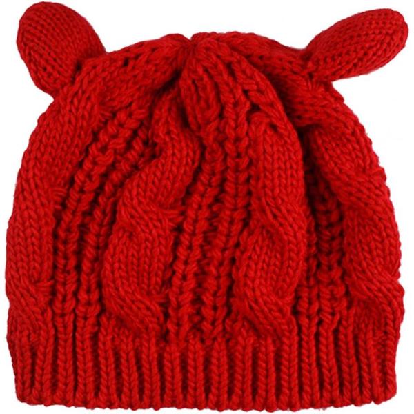 レディース ニット帽 猫耳 キャップ かわいい帽子 編み 毛糸 防寒対策 暖かい 柔らかい あったか...