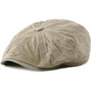 ハンチング 帽子 メンズ 春秋 綿無地キャスケット キャスビー キャップ フラット ピークド キャッ...