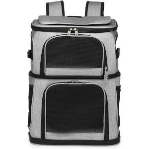 猫 2 匹 キャリー リュック 小型 犬 2段式 ペット ネコ の リュック ペ 猫 リュック ペットキャリー ペット リュック2段式 (二段式 耐荷重8.5