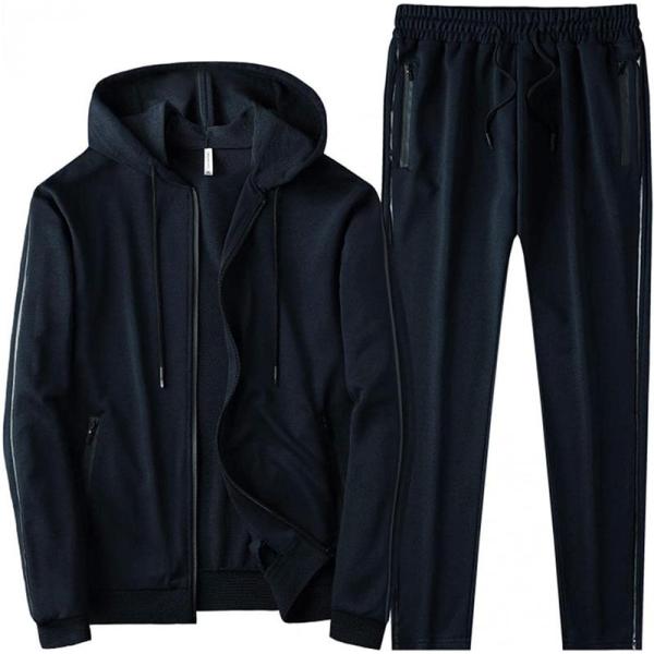 スウェットメンズ 上下セット パーカー カジュアル パッチワーク 長袖 プルオーバー スラックス ス...