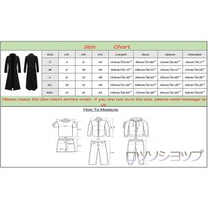 ロングコート メンズ ゴシック ナポレオン風 ...の詳細画像2
