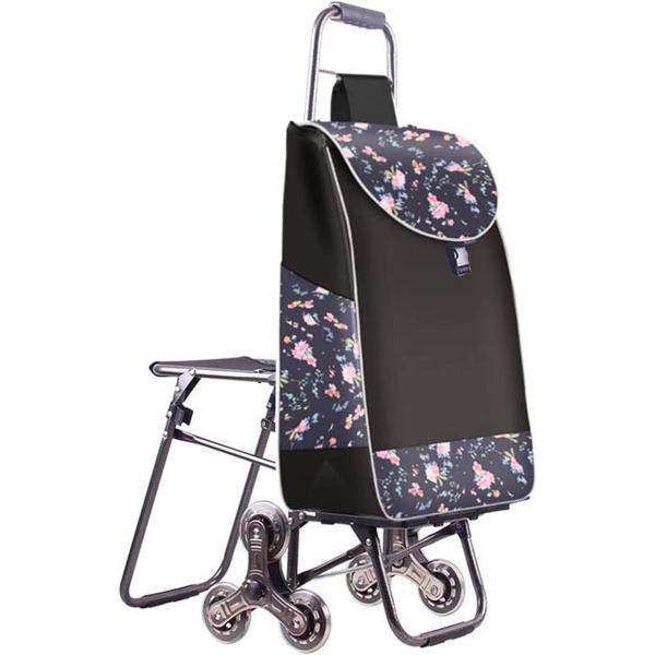 ショッピングカート イス付き 高齢者 買い物キャリー 6輪 折りたたみ 600Dオックスフォード布 ...