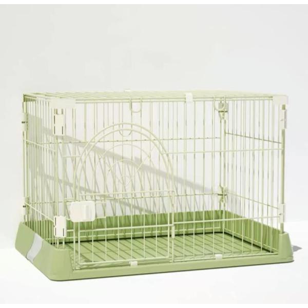 ペットケージ サークルトレー付き 屋根面付き ウサギ 猫 超小型犬 小型犬用 広々室内ケージ 1段 ...