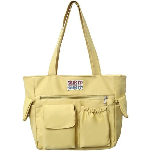 女性用 トートバッグ 肩掛けバッグ キャンバス カバン かわいい イチゴペンダント 大容量 マルチポ...