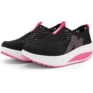 レディース 船型 厚底 スリッポン ウォーキングシューズ 矯正靴 5cm 春夏秋スポーツシューズ ス...