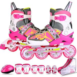 子供用 インラインスケート ローラースケートキッズ 初心者向け 女の子 男の子 サイズ調整可能 安全 耐久 静音 通気性