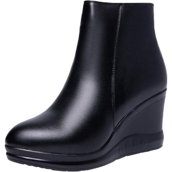 ハイヒール ウェッジヒール レディース ブーツ 秋 冬 裏ボア 防寒 スノーブーツ スノーシューズ ...