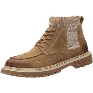 マーチンシューズ メンズ レースアップ 本革 ワークブーツ 防滑 厚底 シューズ 秋 冬 ハイカート...