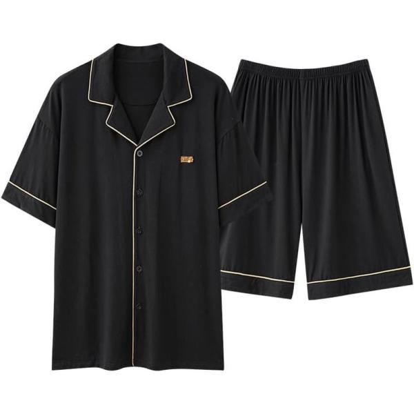 メンズ ルームウェア モーダル 無地 シャツ 短パン ひんやり 超冷感 便利服 レジャー 部屋着 優...