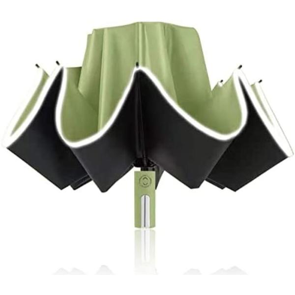 折り畳み傘 晴雨兼用 3段折りたたみ傘 逆折り式 耐風 軽量 丈夫 ワンタッチ 自動開閉 反射テープ...