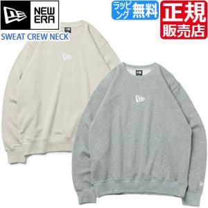 ニューエラ トレーナー 正規販売店 NEW ERA 裏毛 スウェット クルーネック フラッグロゴ ミニ ストーン グレー new era 長袖 メンズ レディース かっこいい