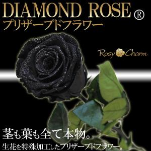 ダイヤモンドローズ プリザーブドフラワー 黒バ...の詳細画像5