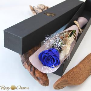 ドライフラワー 花束 バラ一本 【大輪】 プリザーブドフラワー ギフトボックス入り 誕生日 プレゼント 結婚 記念日 祝い プロポーズ 贈り物 枯れない 薔薇 一輪