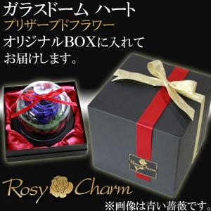 ガラスドーム ハート レインボーローズ プリザ...の詳細画像5