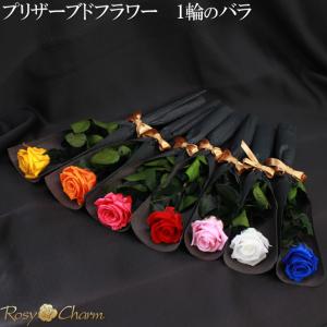 プリザーブドフラワー バラ 一本 クリアケース...の詳細画像2