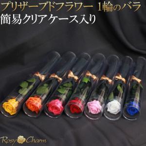 プリザーブドフラワー バラ 一本 クリアケース...の詳細画像4