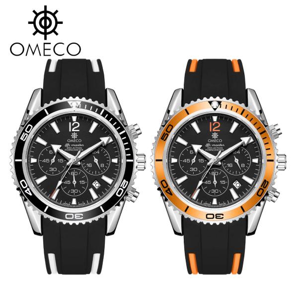 OMECO 吸いmaster クロノグラフ 日常生活用防水 メンズ腕時計 クォーツ時計 時計 男性用...