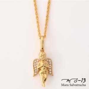 ネックレス メンズアクセサリー K18GP エンジェル チャーム M ゴールド