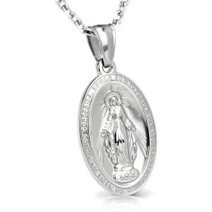 LUNEDOR マリア ネックレス ペンダント メンズ カジュアル 不思議のメダイ ギフト