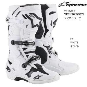 Alpinestars 2010020 TECH10 BOOTS (20 WHITE) アルパインスターズ テック10 (ホワイト) バイク 正規品 オフロードブーツ MX レーシングブーツ
