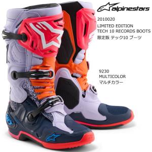 Alpinestars 2010020 LIMITED EDITION TECH10 RECORDS BOOTS (9230 MULTICOLOR) アルパインスターズ 限定版 テック10 (マルチカラー) 正規品 オフロードブーツ