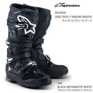 Alpinestars 2010426 TECH7 ENDURO BOOTS (140 BLACK ANTHRACITE WHITE) アルパインスターズ テック7 エンデューロ ブーツ 正規品 オフロード MX