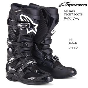 Alpinestars 2012025 TECH7 BOOTS (10 BLACK) アルパインスターズ テック7 (ブラック) バイク 正規品 オフロードブーツ MX レーシングブーツ