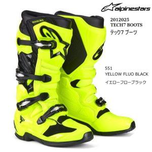 Alpinestars 2012025 TECH7 BOOTS (551 YELLOW FLUO BLACK) アルパインスターズ テック7 (イエローフローブラック)正規品 オフロードブーツ MX レーシングブーツ