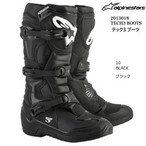 Alpinestars 2013018 TECH3 BOOTS (10 BLACK) アルパインスターズ テック3 (ブラック) バイク 正規品 オフロードブーツ MX レーシングブーツ