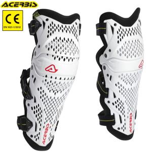 ACERBIS AC-27097WH アチェルビス IMPACT PROニーガード (WHITE / ホワイト) CE規格 膝・すね用 バイク プロテクター ニーシンガード オフロード エンデューロ