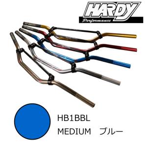 アルミハンドル 22.2mm 7/8インチ 青/ブルー : バイクパーツ