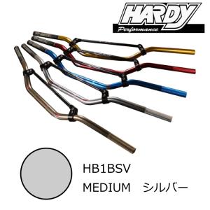 処分特価 HARDY HB1BSV ハーディ MXハンドルバー TypeII (MEDIUM / シルバー) バイク ミディアム SILVER オフロード エンデューロ ROUGH＆ROAD ラフ＆ロード