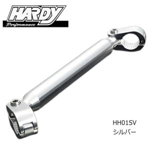 HARDY HH01SV ハーディ マルチマウントブレース ショート (シルバー) Φ22.2mm バイク 汎用 ハンドルブレース ROUGH＆ROAD ラフ＆ロード