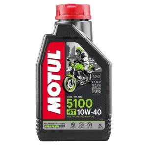 MOTUL MOT-004 モチュール 5100 ESTER 1リットル (10W-40) バイク 4ストローク用 エンジンオイル 半化学合成 エステル配合｜roughandroad-outlet