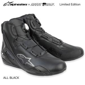 Alpinestars×ラフ＆ロード オリジナル R2510426AK FASTER-4 BOAシューズ Asia (ALL BLACK) バイク ファスター4 アジアフィット アルパインスターズ ROUGH＆ROAD