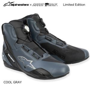 Alpinestars×ラフ＆ロード オリジナル R2510426CG FASTER-4 BOAシューズ Asia (COOL GRAY) バイク ファスター4 アジアフィット アルパインスターズ ROUGH＆ROAD