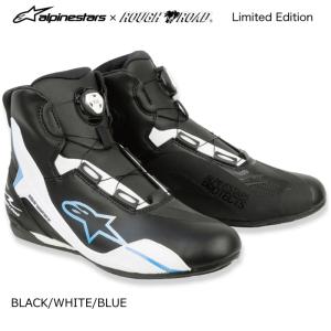 Alpinestars×ラフ＆ロード オリジナル R2510426KWB FASTER-4 BOAシューズ Asia (BLACK/WHITE/BLUE) バイク ファスター4 アジアフィット アルパインスターズ