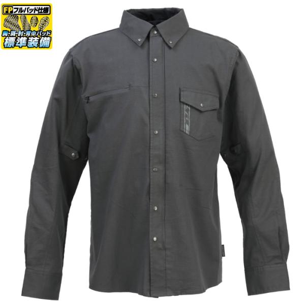 サイズ交換可能 ラフアンドロード RR1004 ラフライドシャツFP (ヘザーチャコール) 胸・肩・...