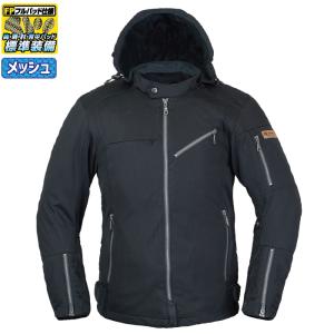 処分特価 ラフアンドロード RR7347BK アーバンメッシュパーカーFP (ブラック) 春夏 バイクジャケット フルプロテクター ROUGH＆ROAD ラフ＆ロード