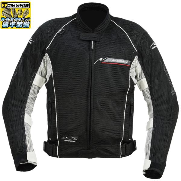 サイズ交換可能 ラフアンドロード RR7351 ダイレクトエアメッシュジャケットFP (ブラック×プ...