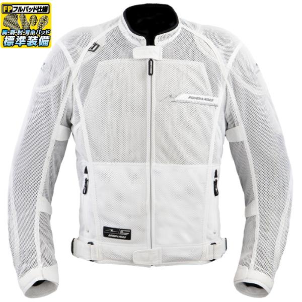 サイズ交換可能 ラフアンドロード RR7351 ダイレクトエアメッシュジャケットFP (スノーシルバ...
