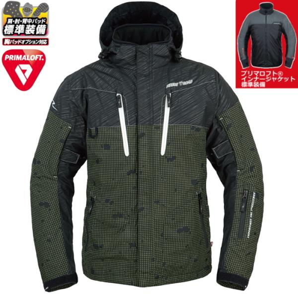 サイズ交換可 ラフアンドロード RR7698 WSプリマロフト(R)ウォームパーカー (ブラック×ナ...