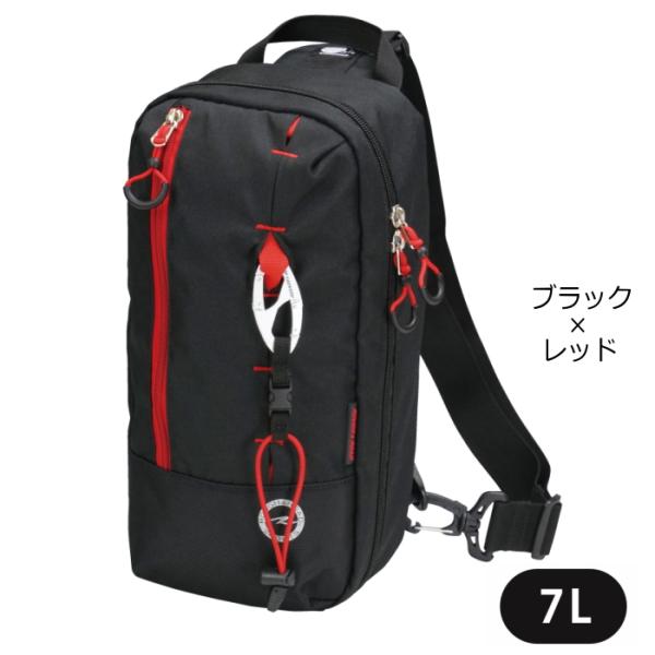 ラフアンドロード RR9409 Ｓ-ワンショルダー (ブラック×レッド) (7リットル) バイク ボ...