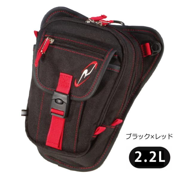 ラフアンドロード RR9452 F-ホルスター (ブラック×レッド) (2.2リットル) バイク レ...