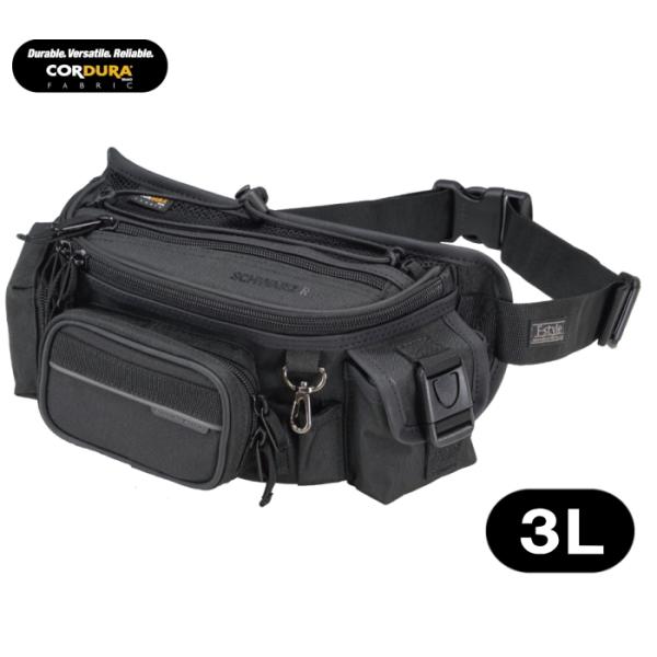 ラフアンドロード RR9551 SCHWARZ R ウエストバッグ ワイド (3リットル) バイク ...