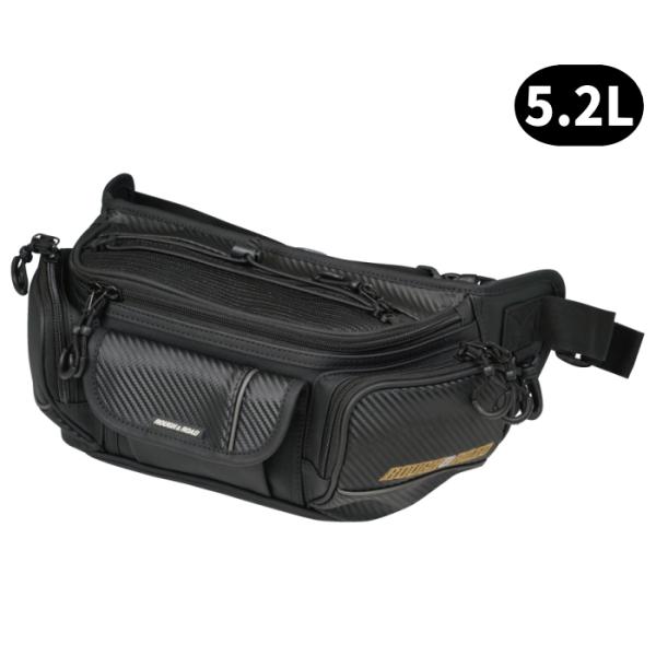 ラフアンドロード RR9612 ラフウエストバッグ ワイド カーボン (5.2リットル) バイク ボ...