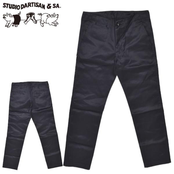 ステュディオ・ダルチザン 1874 チノパンツ トラウザーズパンツ ネイビー色 STUDIO D´A...