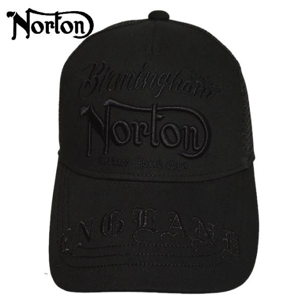 ノートン Norton 服 アパレル 242N8703 メッシュキャップ ブラック3D刺繍キャップ ...