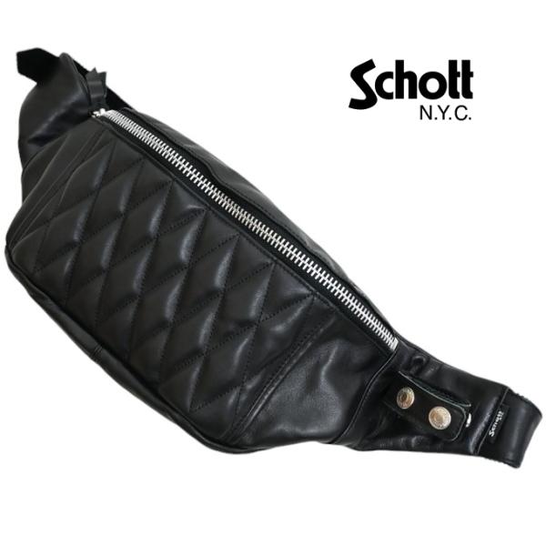 Schott NYC ショット 782-3976006 3109023 パディング ボディバッグ ウ...